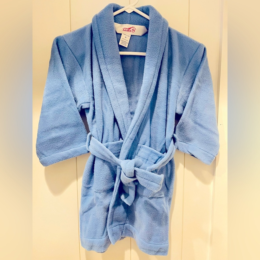 Brand New Mirko Blue Fleece Children’s Robe